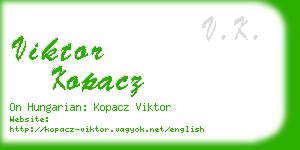 viktor kopacz business card